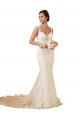Shop Modern Chapel Train Sweetheart Mermaid Lace Wedding Dress with Keyhole Back Ottawa