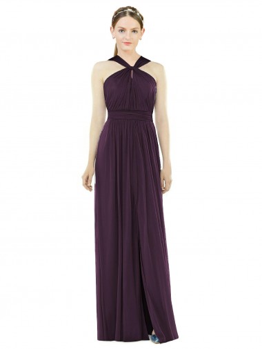 Shop Maxi Chiffon Halter Neck Bridesmaid Dress Ottawa