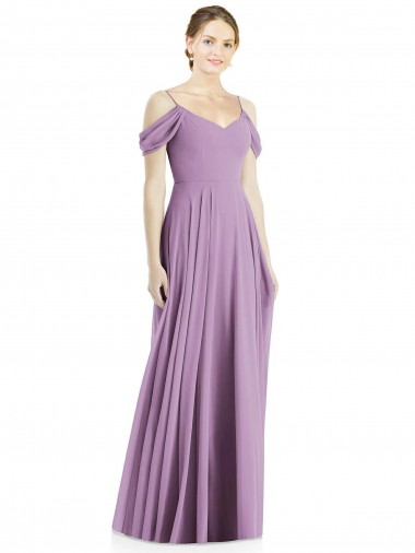 Shop Off the Shoulder Open Cowl-Back Maxi Bridesmaid Dress Ottawa