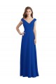 Shop Draped Shoulder V-Neck Long Chiffon Bridesmaid Dress Ottawa