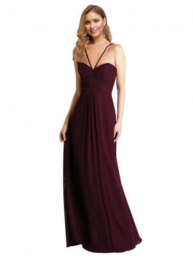 Shop Long Chiffon Bridesmaid Dress with Sweetheart Neckline Ottawa