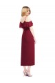 Shop Cocktail Wrap Chiffon Bridesmaid Dress with Fluttering Ruffles Ottawa