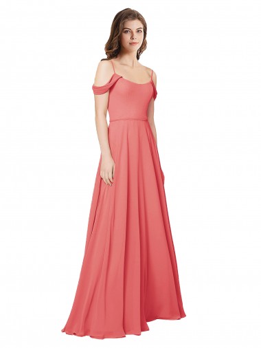 Shop Draped Off the Shoulder Straps Chiffon Bridesmaid Dress Ottawa