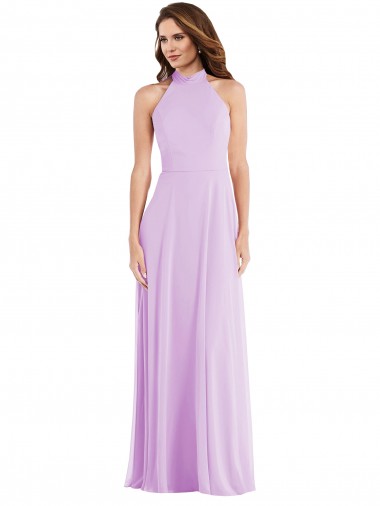 Shop High Neck Halter Backless Maxi Bridesmaid Dress Ottawa