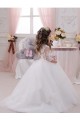 Shop Ivory Ball Gown Bateau Neck Long Chapel Train Sleeveless Flower Girl Dress Ottawa
