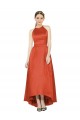 Shop Full Length Halter Satin Bridesmaid Dress with Hi-Low Hem Detail Ottawa