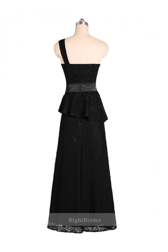 Shop Long One Shoulder Satin Bridesmaid Dress with Bow Ties Ottawa