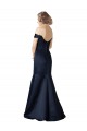 Shop Fit and Flare Satin Bridesmaid Dress / Prom Dress with Off the Shoulder Neckline Ottawa