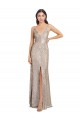 Shop V-Neck Fully Sequin Formal Bridesmaid Dress / Prom Dress with V-Back and Front Slit Ottawa
