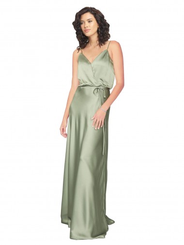 Shop Formal Silky Satin Bridesmaid Dress with Tied Waist Ottawa