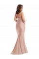 Shop Criss Cross Halter Open Back Formal Silky Satin Mermaid Bridesmaid Dress / Prom Dress Ottawa