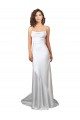 Shop Simple Lace Up Back Cowl Neck Long Sweep Train Silky Satin Beach Wedding Dress Ottawa