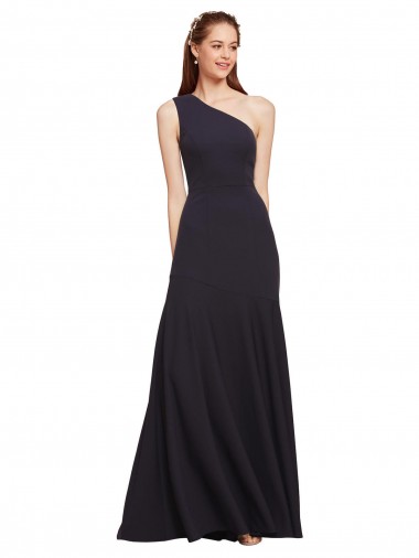 Shop Fit and Flare Formal Crepe Bridesmaid Dress / Prom Dress with One Shoulder Ottawa