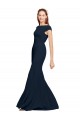 Shop Fit and Flare Long Formal Crepe Bridesmaid Dress / Prom Dress with Tie Open Back Ottawa