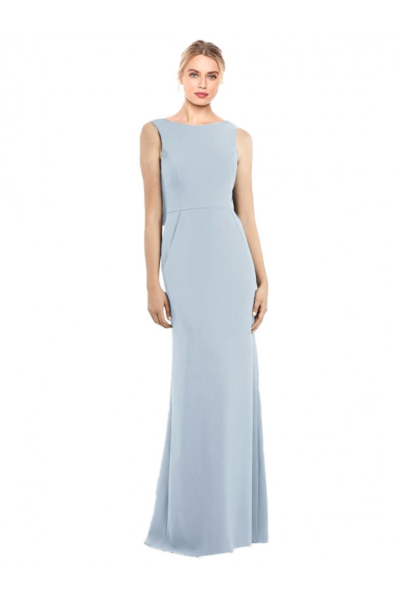 Shop Draped Backless Crepe Bridesmaid Dress / Prom Dress with Pockets Ottawa