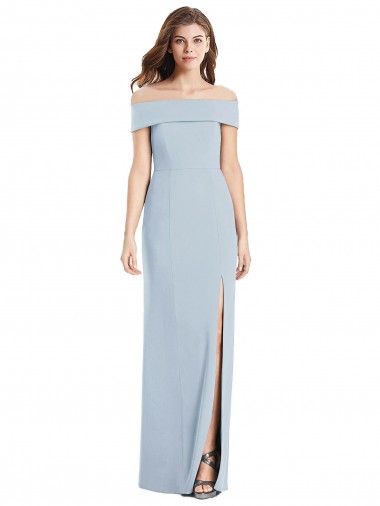 Shop Cuffed Off the Shoulder Long Trumpet Bridesmaid Dress / Prom Dress Ottawa