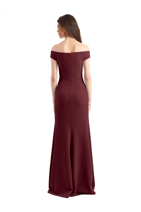 Shop Off the Shoulder Fit and Flare Stretch Crepe Bridesmaid Dress / Prom Dress Ottawa