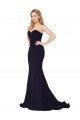 Shop Sweetheart High Neck Sweep Train Sleeveless Formal Crepe Bridesmaid Dress / Prom Dress Ottawa