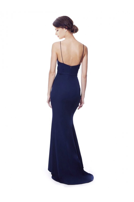 Shop Deep V-Neck Spaghetti Straps Mermaid Formal Crepe Bridesmaid Dress / Prom Dress Ottawa