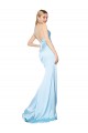 Shop Double Straps V-Neck Sleeveless Formal Stretch Satin Bridesmaid Dress / Prom Dress with High Slit Ottawa