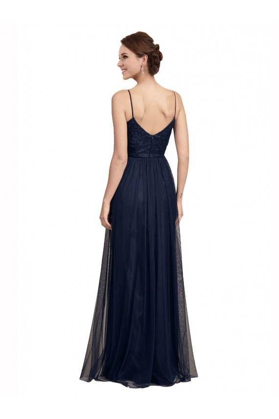 Shop Spaghetti Strap Tulle Bridesmaids Dress with Ballerina Neckline Ottawa