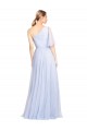 Shop Flutter Sleeves One Shoulder Long Tulle Bridesmaid Dress Ottawa