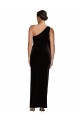 Shop One Shoulder Long Formal Velvet Bridesmaid Dress / Prom Dress with Side Split and Shoulder Tie Ottawa