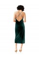Shop Midi Cocktail Length Sleek Cowl Neckline Short Formal Velvet Bridesmaid Dress / Prom Dress Ottawa